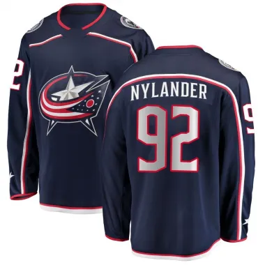 Navy Men's Alexander Nylander Breakaway Columbus Blue Jackets Home Jersey